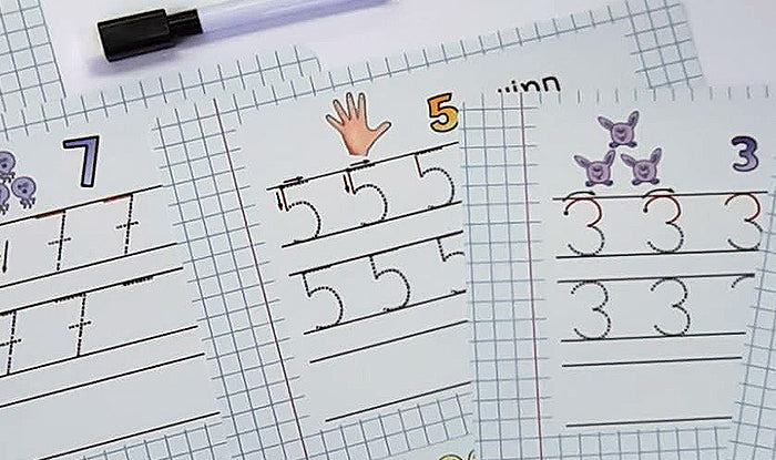 מארז כרטיסיות ענק מנירוסטה ללימוד אין סופי של כתיבת מספרים כולל טוש מחיק מתנה!