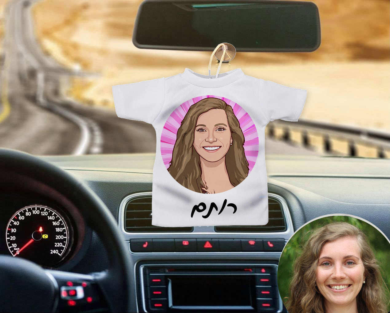 מיני חולצה לרכב עם תמונה מאוירת ומשפט בעיצובים מיוחדים ומקוריים