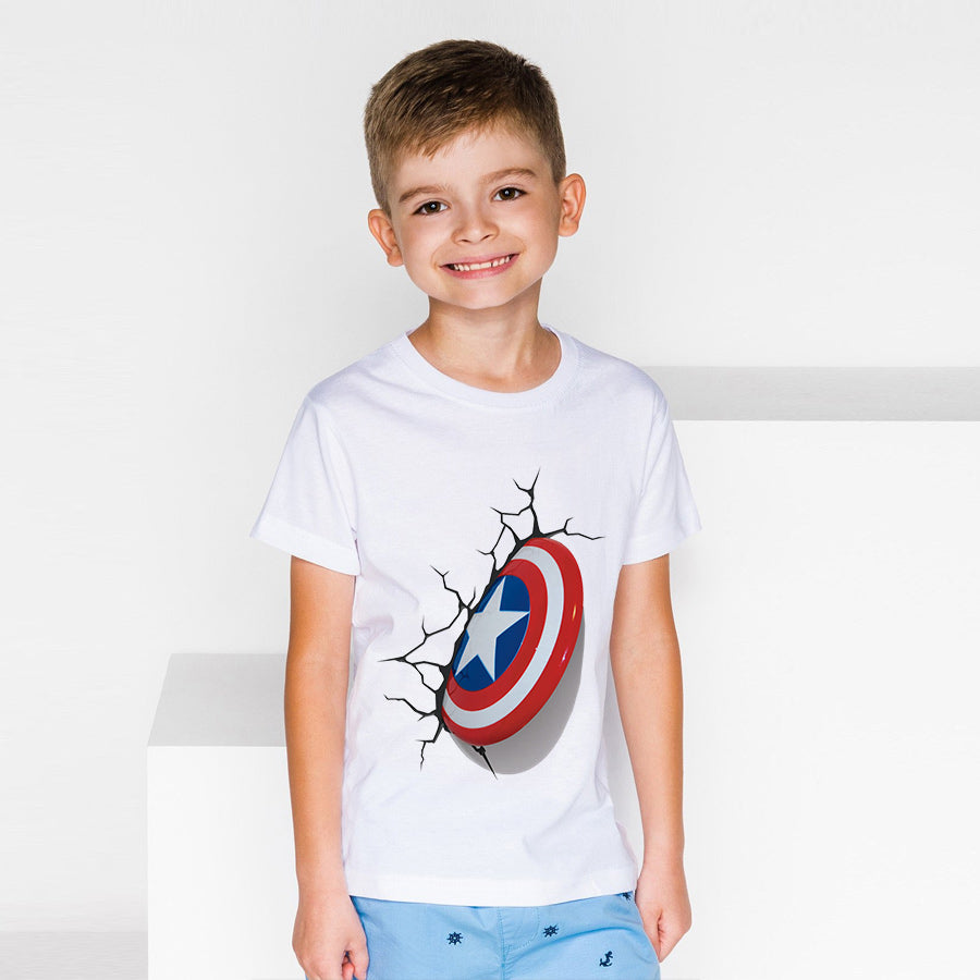 חולצת טי מעוצבת ילדים / מבוגרים - דגם 2 קפטן אמריקה
