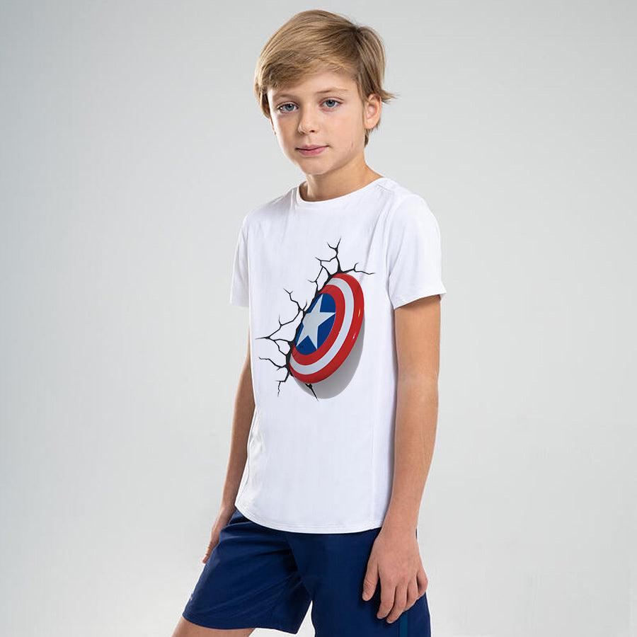חולצת טי מעוצבת ילדים / מבוגרים - דגם 2 קפטן אמריקה