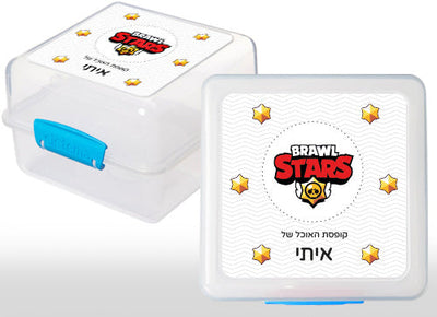 מדבקה איכותית לקופסת סיסטמה- מעוצבת עם שם הילד/ה- בראול סטארס